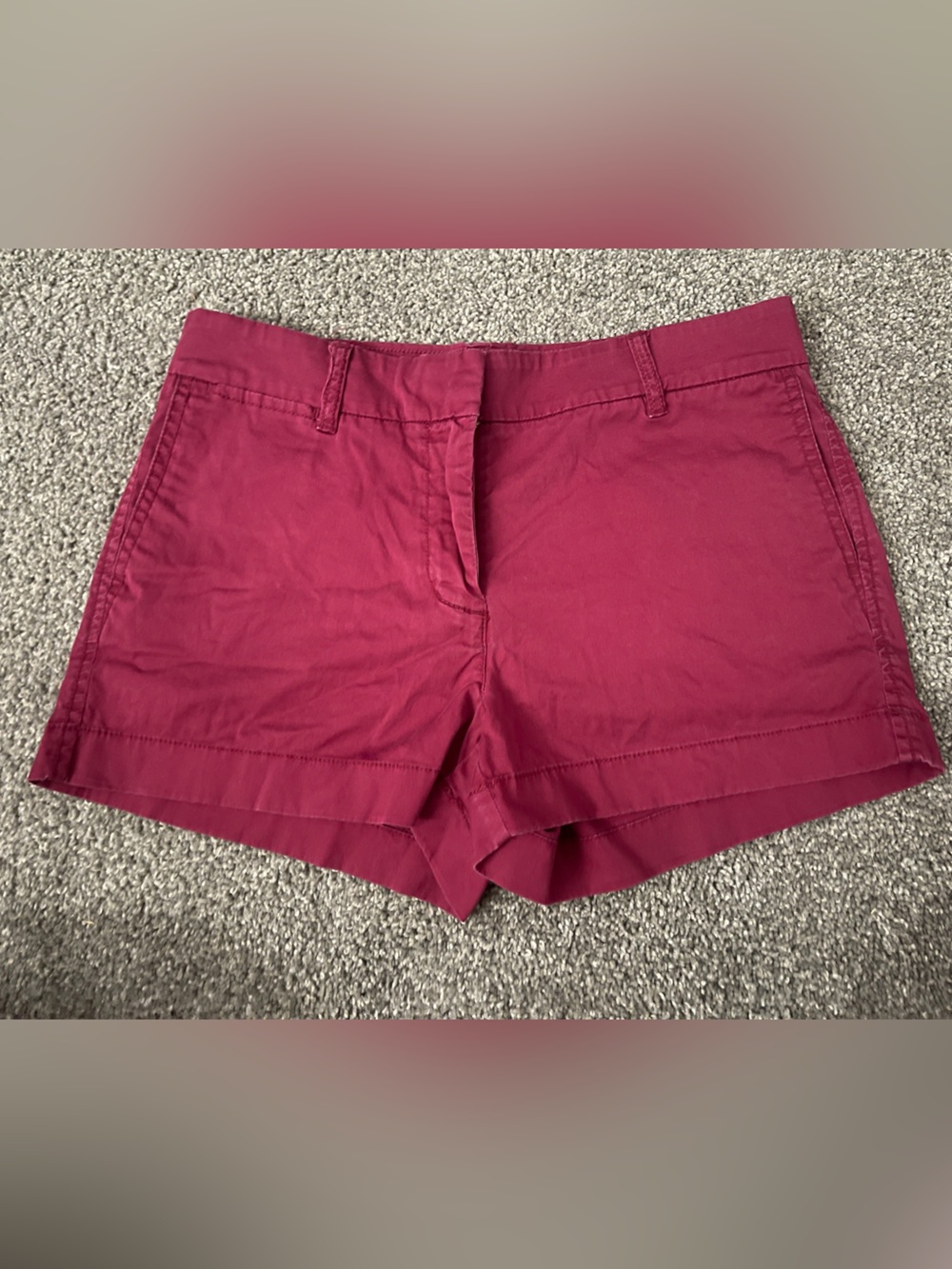 J. Crew Women's Maroon Cotton Bermuda Shorts